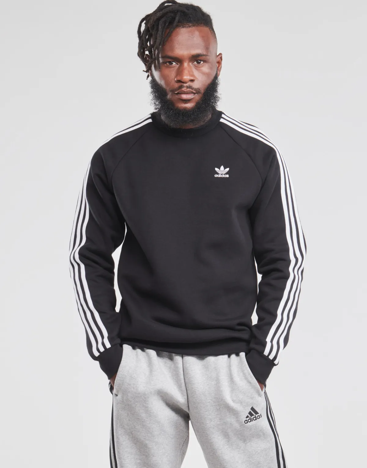 adidas Originals - 3-STRIPES CREW Noir Online