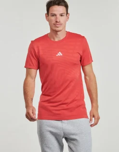 Sale adidas Performance - Gym+ Training Seamless T-Shirt Rouge