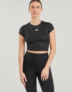 Sale adidas Performance - Hyperglam Training Emboss T-Shirt Noir
