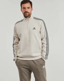 Adidas Sportswear - Essentials Fleece 3-Stripes 1/4-Zip Sweatshirt Beige Hot
