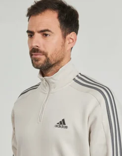 Adidas Sportswear - Essentials Fleece 3-Stripes 1/4-Zip Sweatshirt Beige Hot