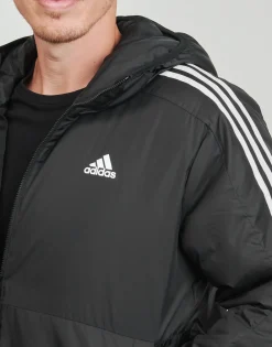 Sale Adidas Sportswear - Essentials 3-Stripes Insulated Hooded Jacket Noir