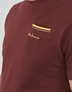 Clearance Ben Sherman - PIQUE POCKETT Bordeaux
