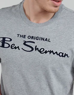 Outlet Ben Sherman - SIGNATURE FLOCK TEE Gris