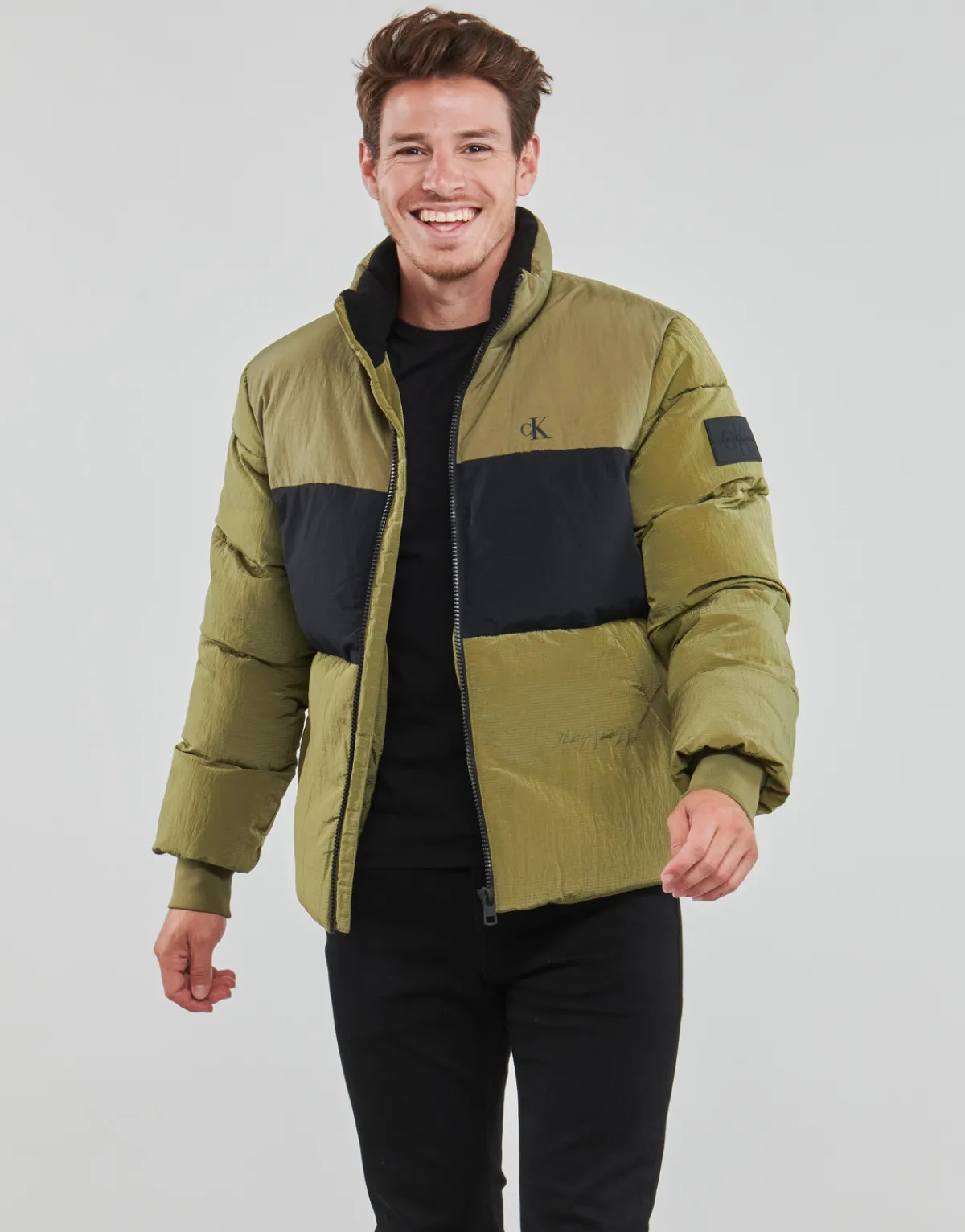 Calvin Klein Jeans - COLORBLOCK NON-DOWN JACKET Vert Online