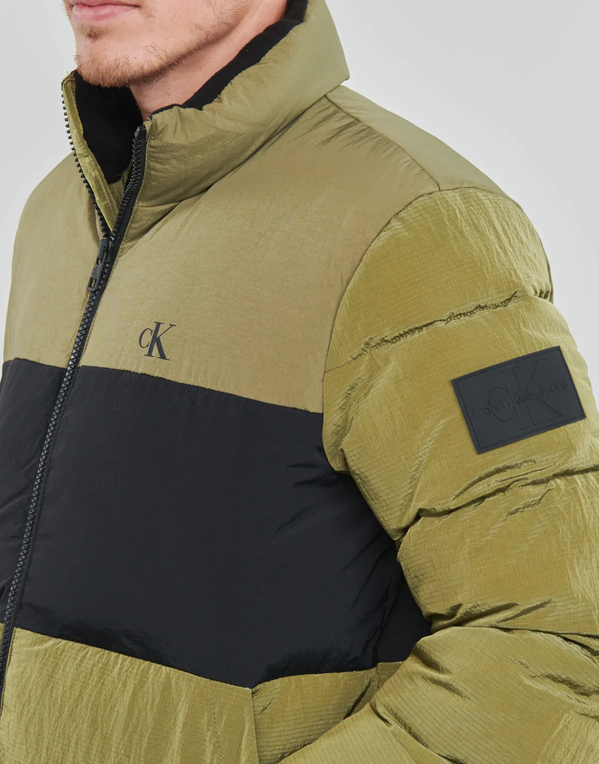 Calvin Klein Jeans - COLORBLOCK NON-DOWN JACKET Vert Online