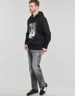 Calvin Klein Jeans - CONNECTED LAYER LANDSCAPE HOODIE Noir Outlet