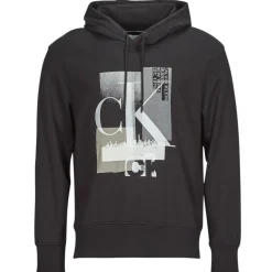 Calvin Klein Jeans - CONNECTED LAYER LANDSCAPE HOODIE Noir Outlet