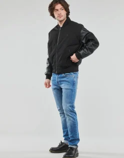 Best Calvin Klein Jeans - FAUX LEATHER BOMBER JACKET Noir