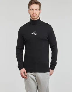 Sale Calvin Klein Jeans - FREEFIT ROLL NECK LS Noir
