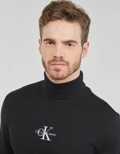 Sale Calvin Klein Jeans - FREEFIT ROLL NECK LS Noir