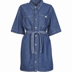 Calvin Klein Jeans - LINEN BOXY BELTED SHIRT DRESS