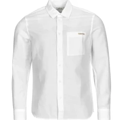 Calvin Klein Jeans - LINEN COTTON SHIRT Blanc Hot