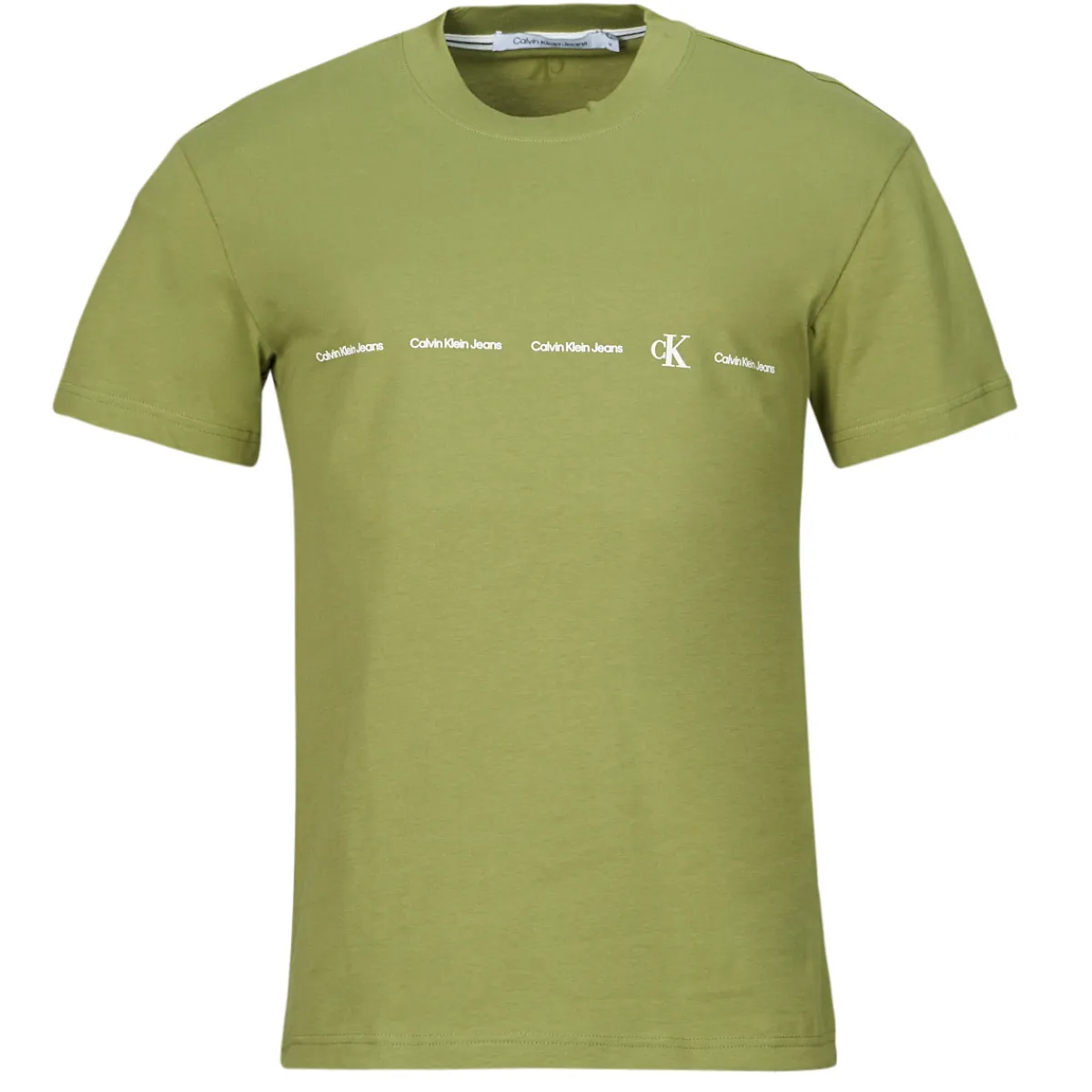 Calvin Klein Jeans - LOGO REPEAT TEE Kaki Sale