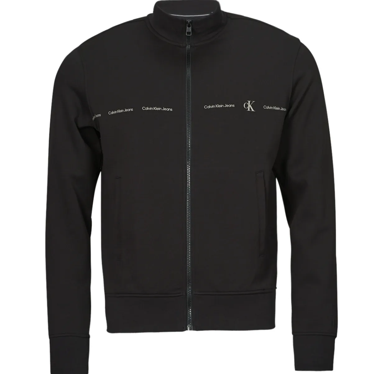 Calvin Klein Jeans - LOGO REPEAT ZIP THROUGH Noir New