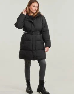 Hot Calvin Klein Jeans - LOGO BELT LONG PUFFER Noir