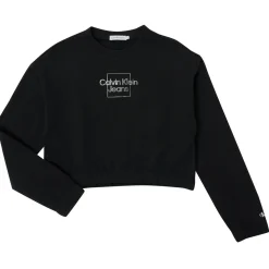 Hot Calvin Klein Jeans - METALLIC BOX LOGO SWEATSHIRT Noir