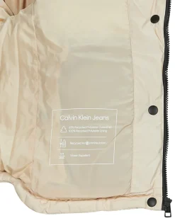 New Calvin Klein Jeans - MONOLOGO NON DOWN SHORT PUFFER Beige