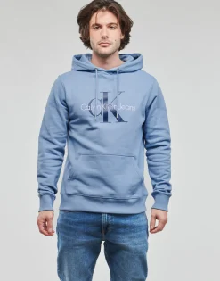 Calvin Klein Jeans - MONOLOGO REGULAR HOODIE Bleu New