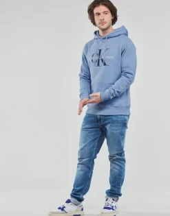 Calvin Klein Jeans - MONOLOGO REGULAR HOODIE Bleu New