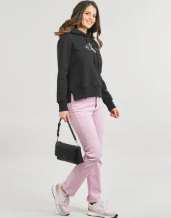 Discount Calvin Klein Jeans - MONOLOGO REGULAR HOODIE Noir