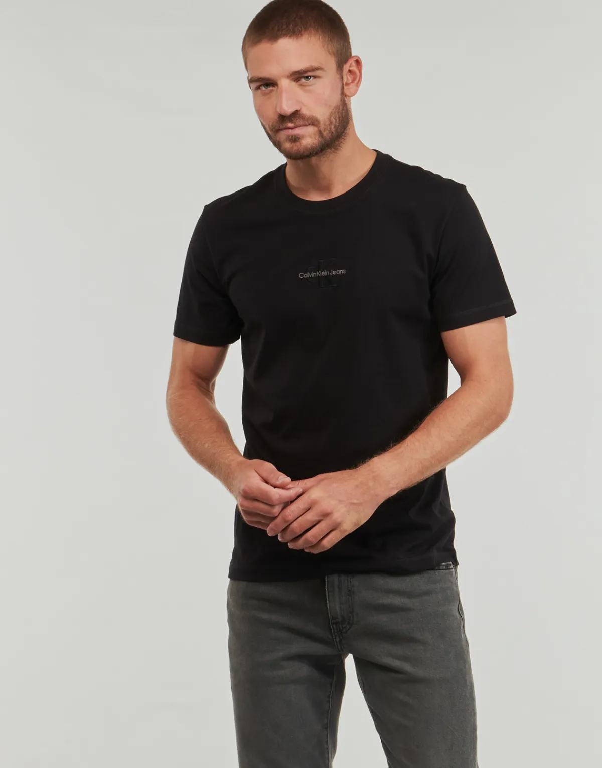 Calvin Klein Jeans - MONOLOGO TEE Noir Outlet
