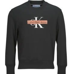 Best Calvin Klein Jeans - MONOLOGO STENCIL CREW NECK Noir
