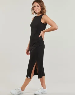 Calvin Klein Jeans - SEAMING LONG RIB DRESS Noir Clearance
