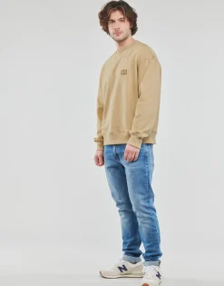 Outlet Calvin Klein Jeans - SHRUNKEN BADGE CREW NECK Beige