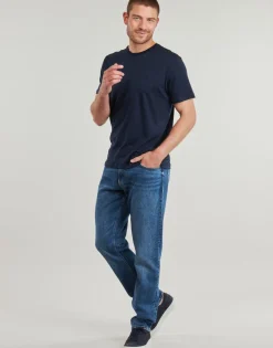 Hot Calvin Klein Jeans - SS SUPIMA CHEST EMB CREWNECK TEE Marine