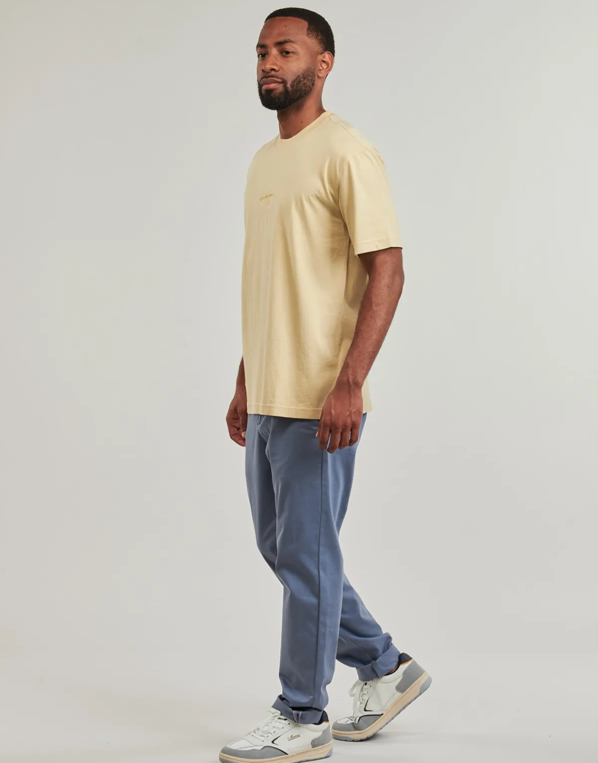 Sale Calvin Klein Jeans - WASHED MONOLOGO TEE Beige