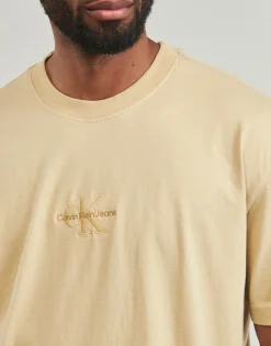 Sale Calvin Klein Jeans - WASHED MONOLOGO TEE Beige