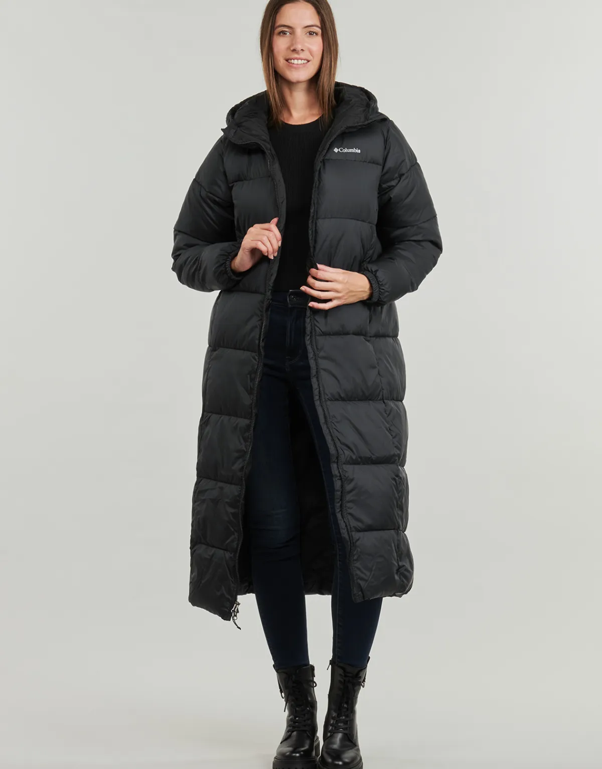 Columbia - Puffect II Long Jacket Noir Outlet