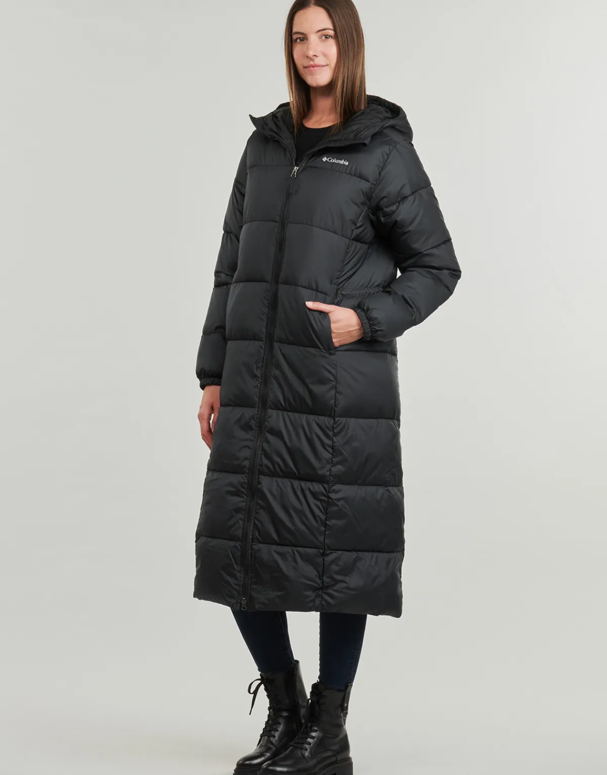 Columbia - Puffect II Long Jacket Noir Outlet