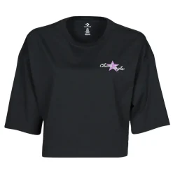 Converse - CHUCK INSPIRED HYBRID FLOWER OVERSIZED CROPPED TEE Noir