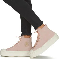 Discount Converse - CHUCK TAYLOR ALL STAR MODERN LIFT PLATFORM MONO SUEDE Rose