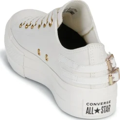 Converse - CHUCK TAYLOR ALL STAR LIFT PLATFORM BUCKLE Blanc Clearance