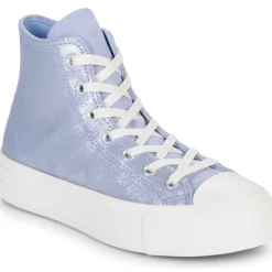 Converse - CHUCK TAYLOR ALL STAR LIFT PLATFORM SUEDE SHIMMER Bleu Best