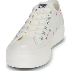 Converse - CHUCK TAYLOR ALL STAR LIFT FLORAL EMBROIDERY LOW TOP Blanc Sale