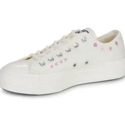 Converse - CHUCK TAYLOR ALL STAR LIFT FLORAL EMBROIDERY LOW TOP Blanc Sale