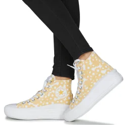 Converse - CHUCK TAYLOR ALL STAR MOVE FLORAL PLATFORM LO-FI CRAFT HI Jaune Sale