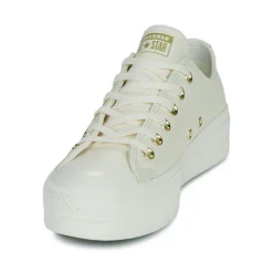 Sale Converse - CHUCK TAYLOR ALL STAR LIFT PLATFORM GOLD Blanc