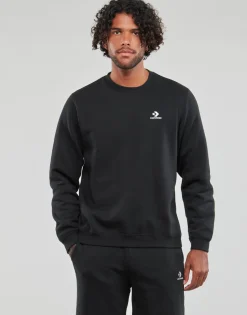 Converse - GO-TO EMBROIDERED STAR CHEVRON FLEECE CREW SWEATSHIRT Noir New