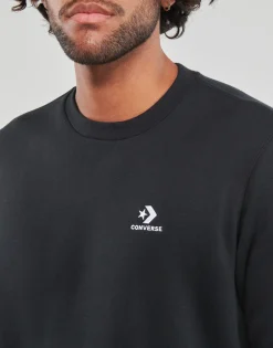 Converse - GO-TO EMBROIDERED STAR CHEVRON FLEECE CREW SWEATSHIRT Noir New