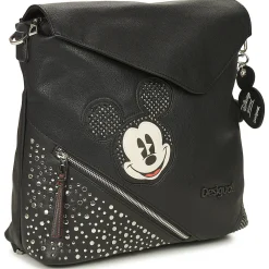 Desigual - BACK MICKEY STUDSTYLE JERSEYMAX PU BLACK