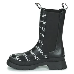 Desigual - SHOES CHELSEA HIGH LETTERING Noir Discount