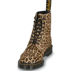 Discount Dr. Martens - 1460 Pascal Light Tan Mini Leopard Spot Hair On