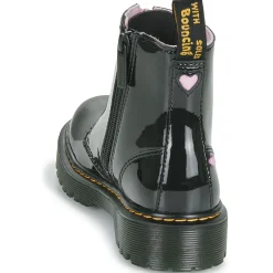 Dr. Martens - Bex Heart Zip Boot J Black Patent Lamper