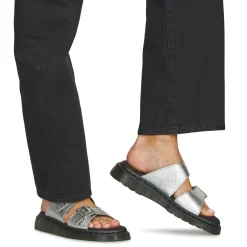Outlet Dr. Martens - Josef Slide Silver Metallic Tumble Argenté