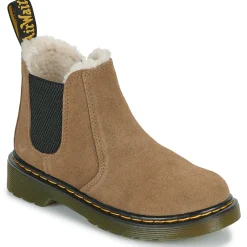 Online Dr. Martens - Leonore J Dark Khaki Bronx Suede Beige